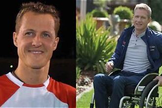 Michael Schumacher im Rollstuhl im Garten